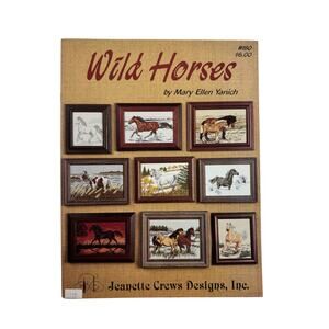 Vintage Wild Horses Cross Stitch Design Booklet JEANETTE CREWS DESIGN 1998 #180